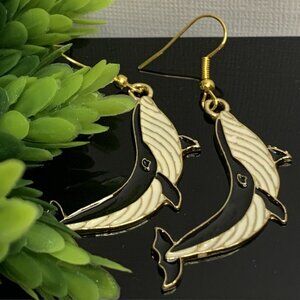 Whale Earring, Gift Idea, Silly Animal Earring, Whale Jewelry, Nautical Earring